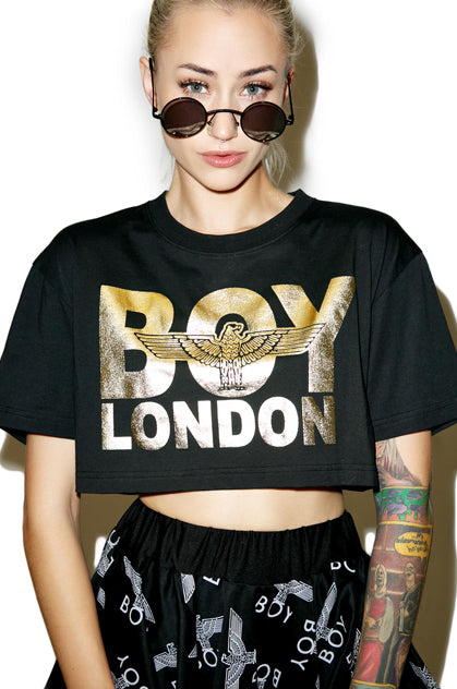Boy London Crop Top (Gold)