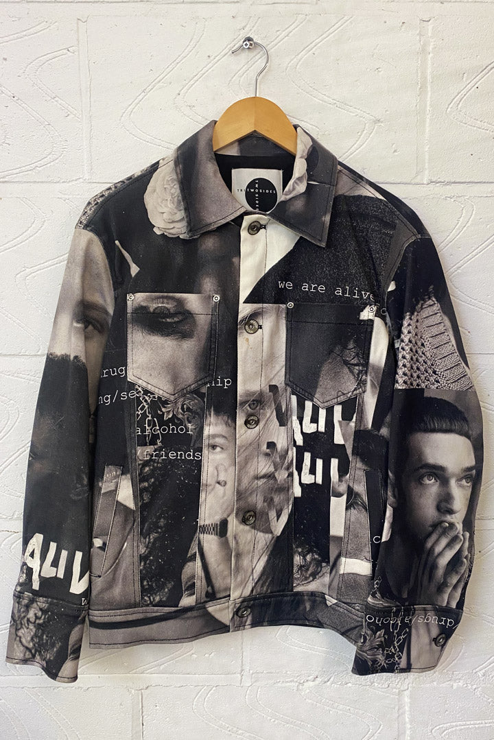 Denim 'Alive' Full Print Jacket