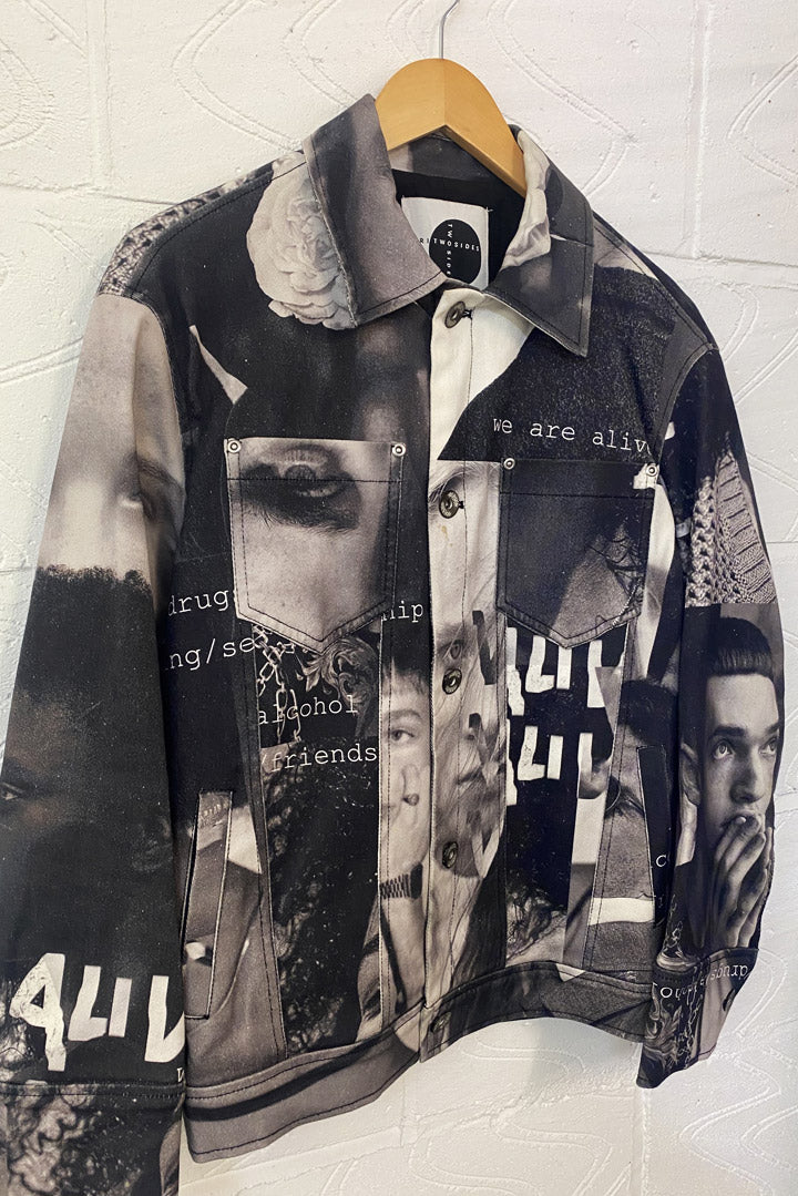 Denim 'Alive' Full Print Jacket