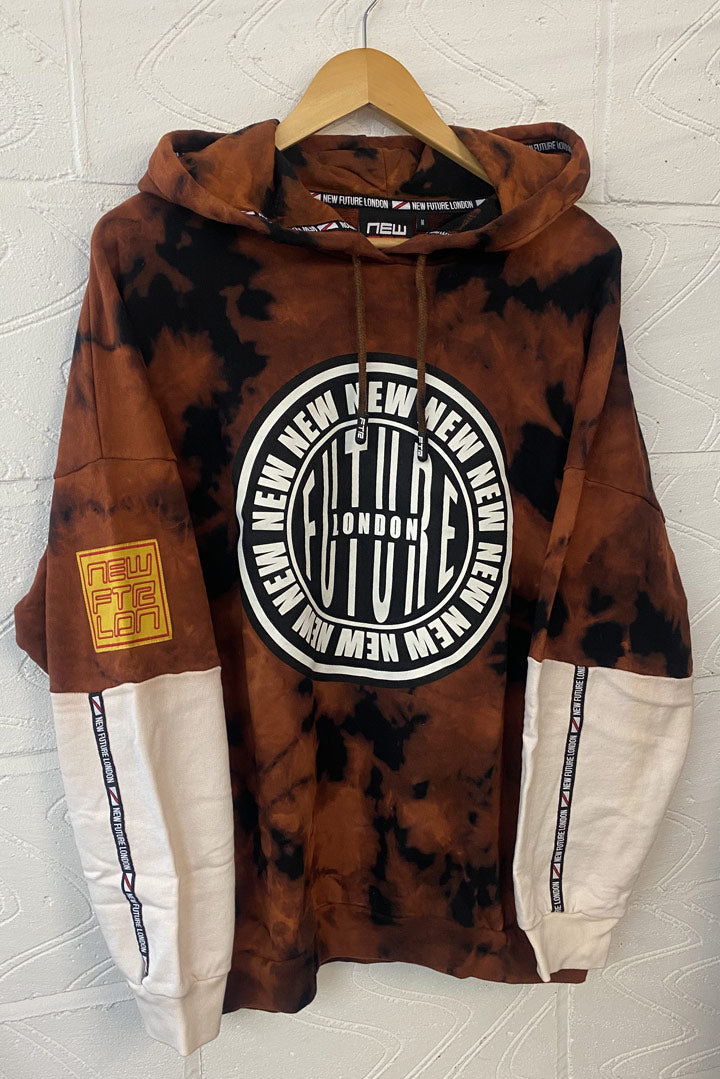 NEW FTR TYE DYE HOODED SWEAT (BROWN)