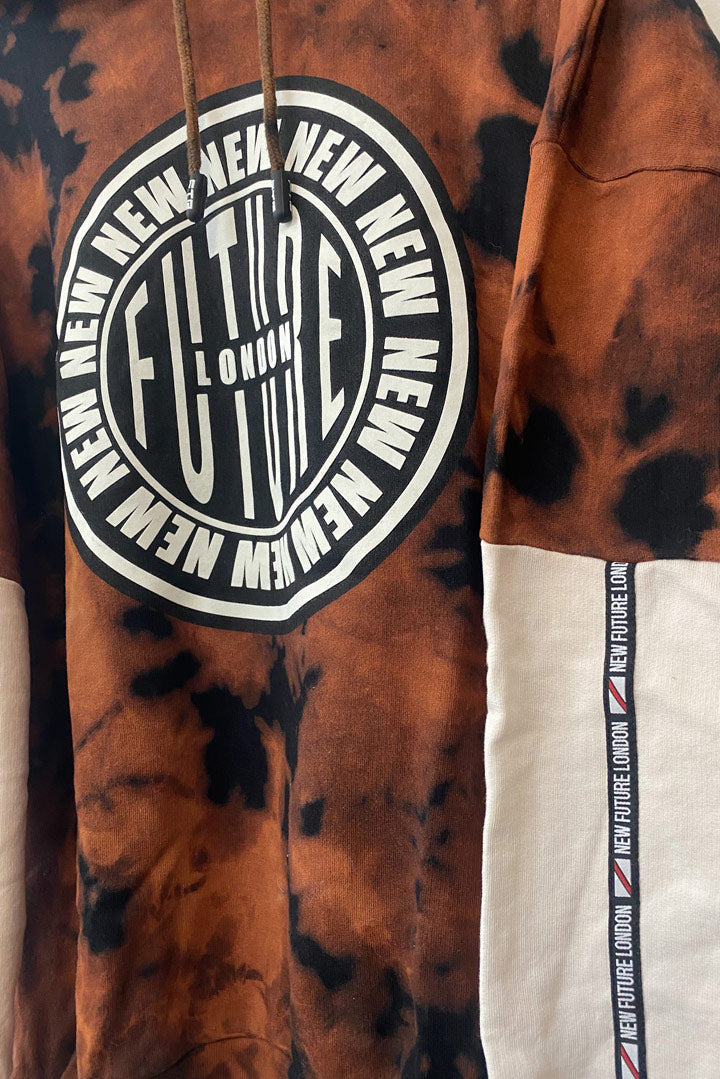 NEW FTR TYE DYE HOODED SWEAT (BROWN)