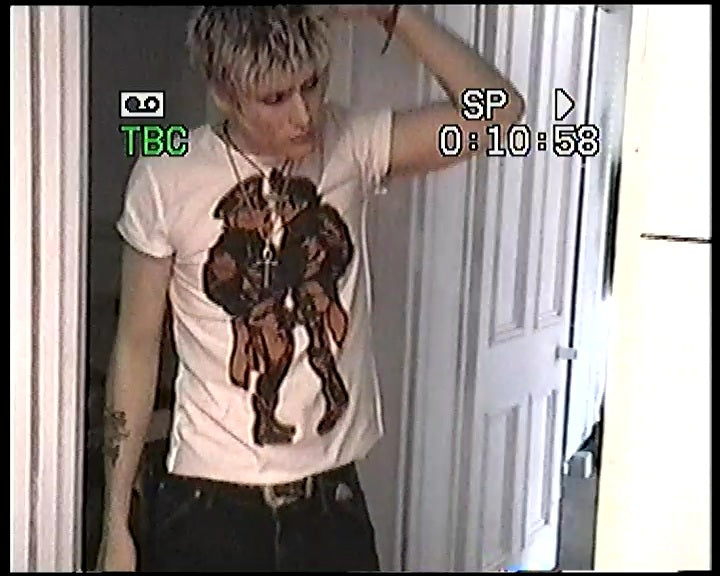 LEATHER BOYS T SHIRT W/RUST