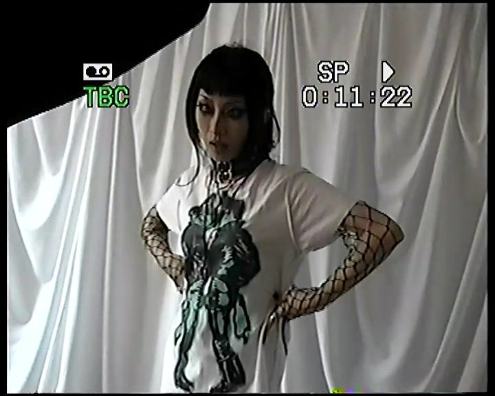 LEATHER BOYS T SHIRT W/PETROL