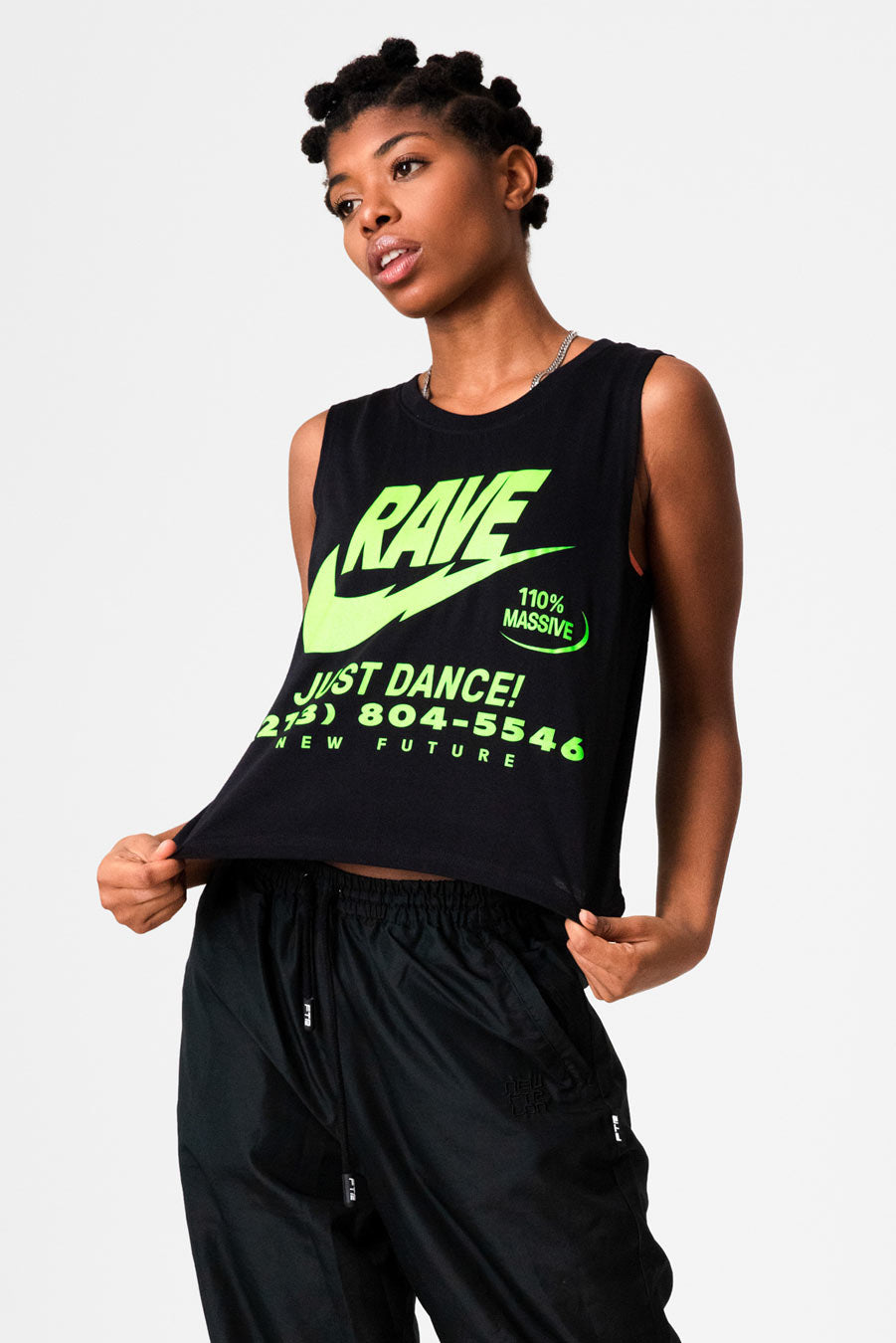 ILLEGAL RAVE (Green) - Crop Top