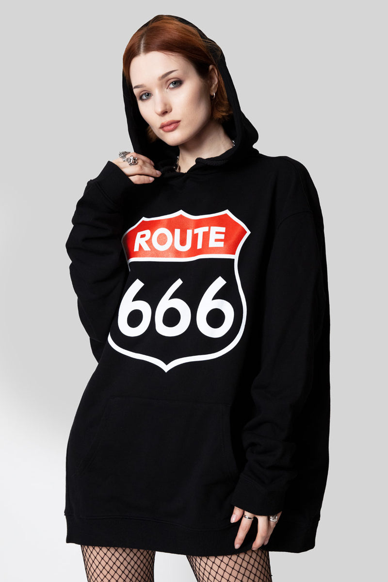 Route 666 - Oversize Hooded Sweat