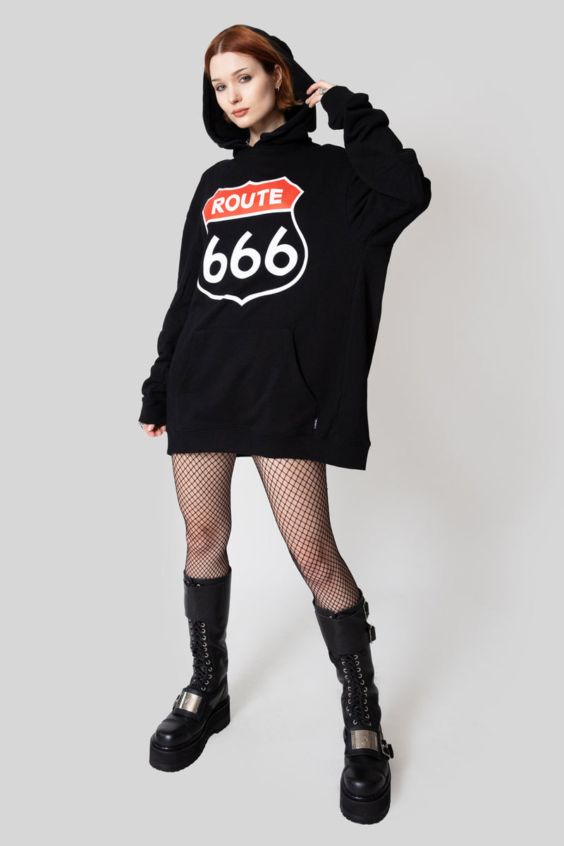 Route 666 - Oversize Hooded Sweat