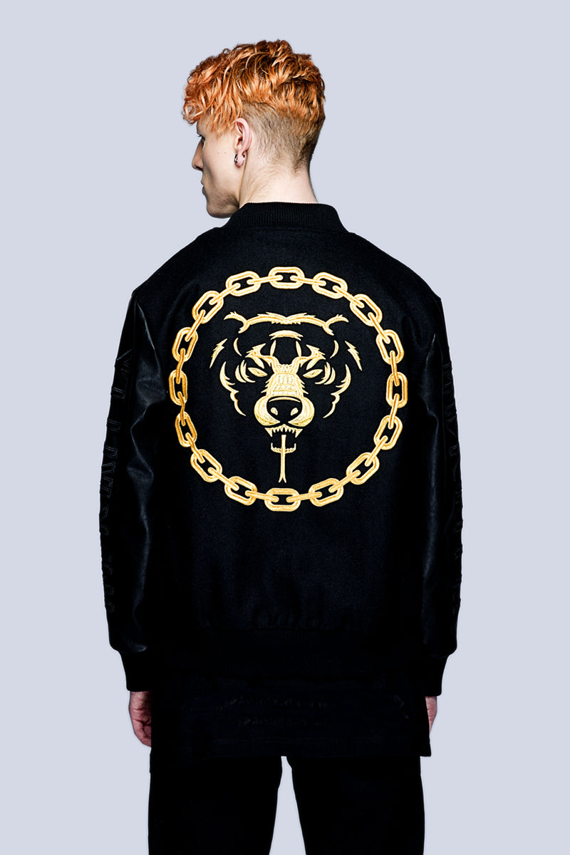 Death Adder Chain Varsity Jacket (Gold)