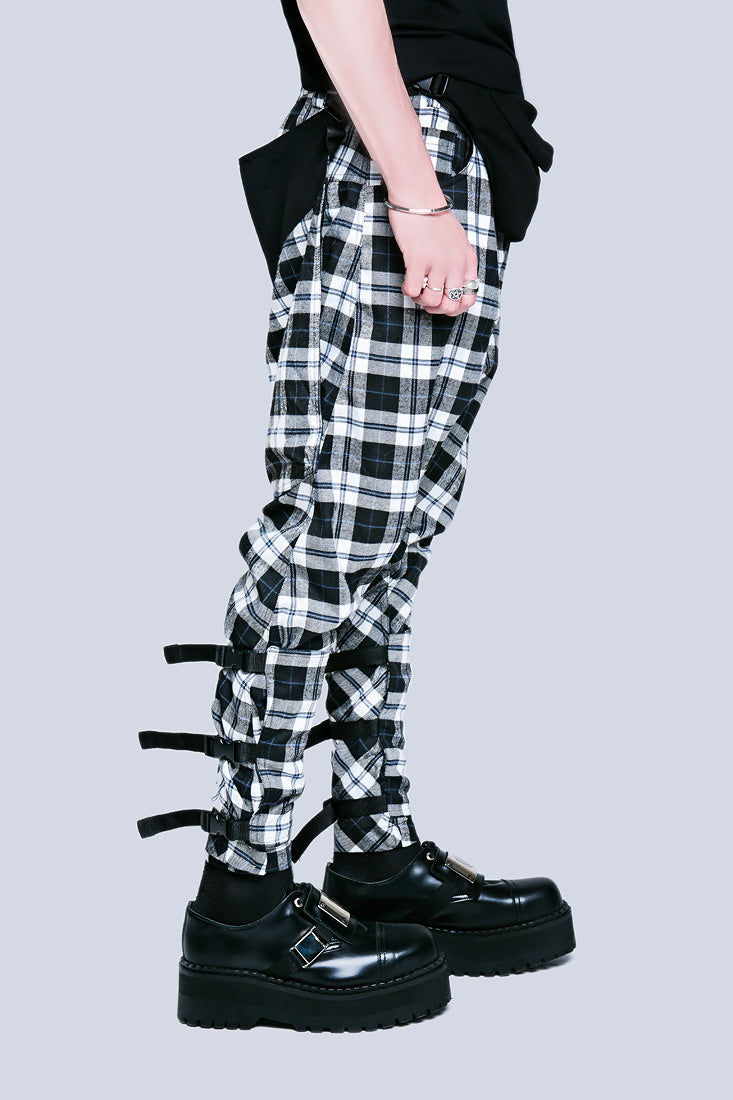 Clip Pants (Black/White Tartan)