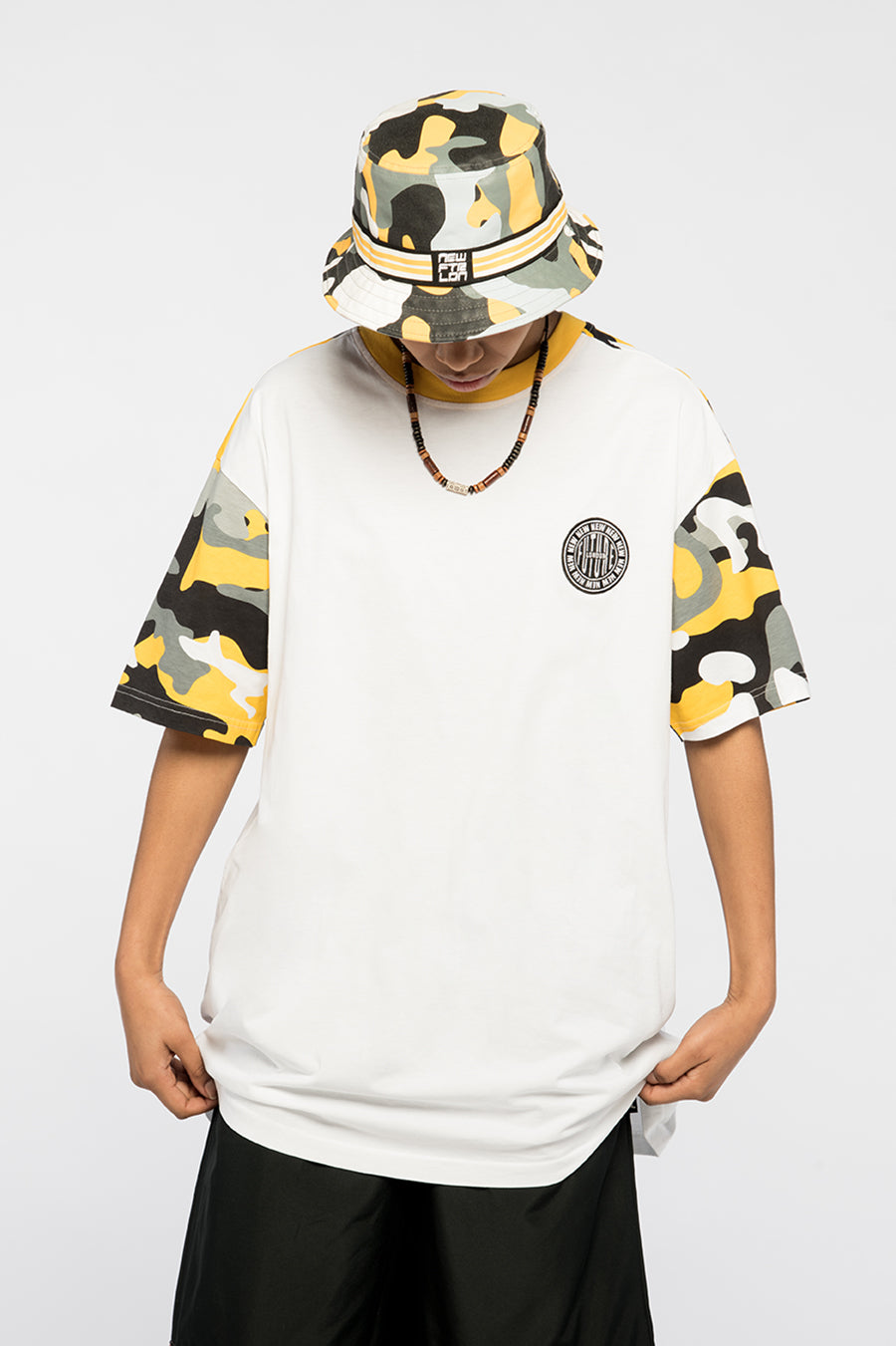 yellow camo top