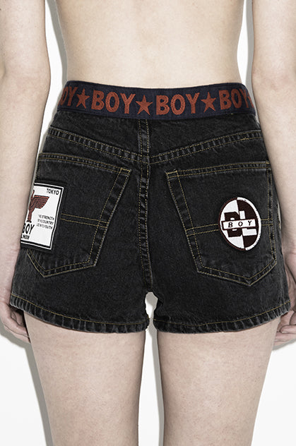 Boy Denim Shorts (Black)