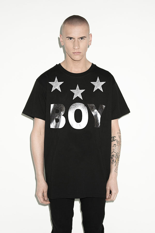 Boy Tri-Star T-shirt (Silver)